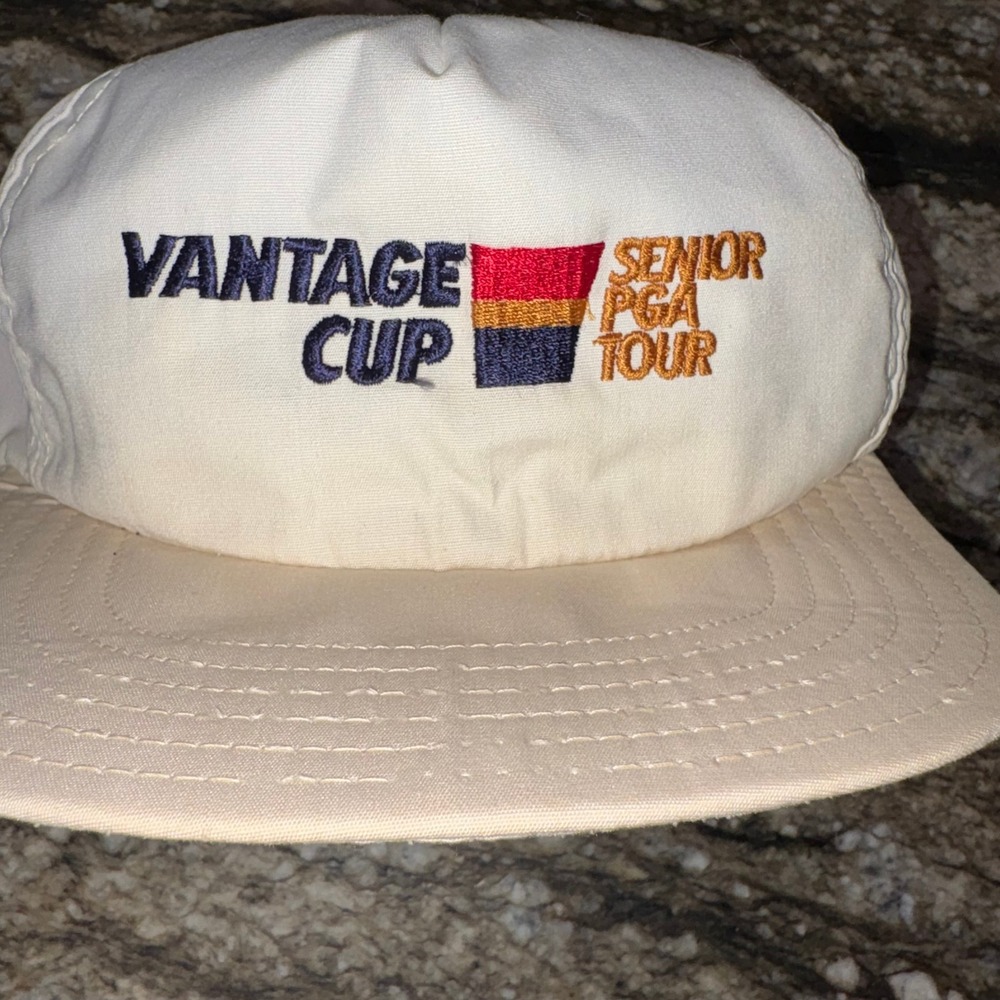 Vintage Golf Snapback Hat Vantage Cup Senior PGA Tour OSFA White PGA Tour - Picture 5 of 8